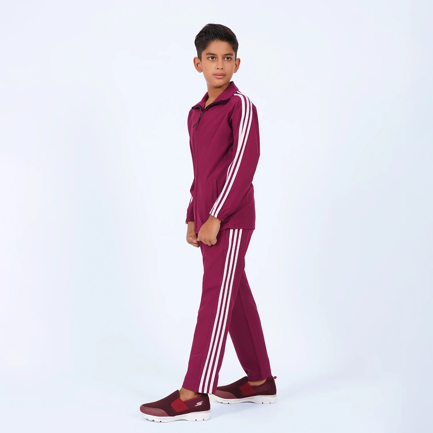 Boys top burgundy tracksuit
