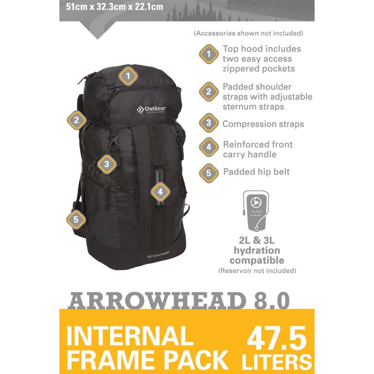 arrowhead hiking backpack walmart TACT BLK Arrowhead Store Calling all backpackers ARROWHEAD BACKPACK TACT GRN