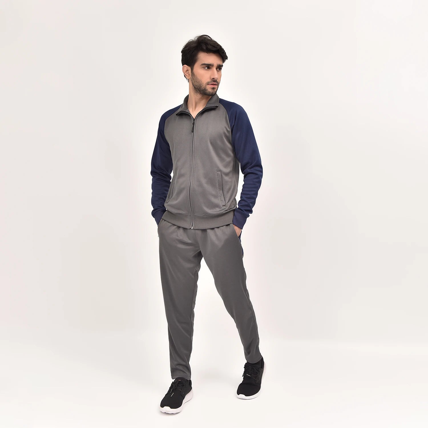 Charcoal Navy DriMove Tracksuit for Men | AUSMAN Cheap tracksuit manufacturers in pakistan