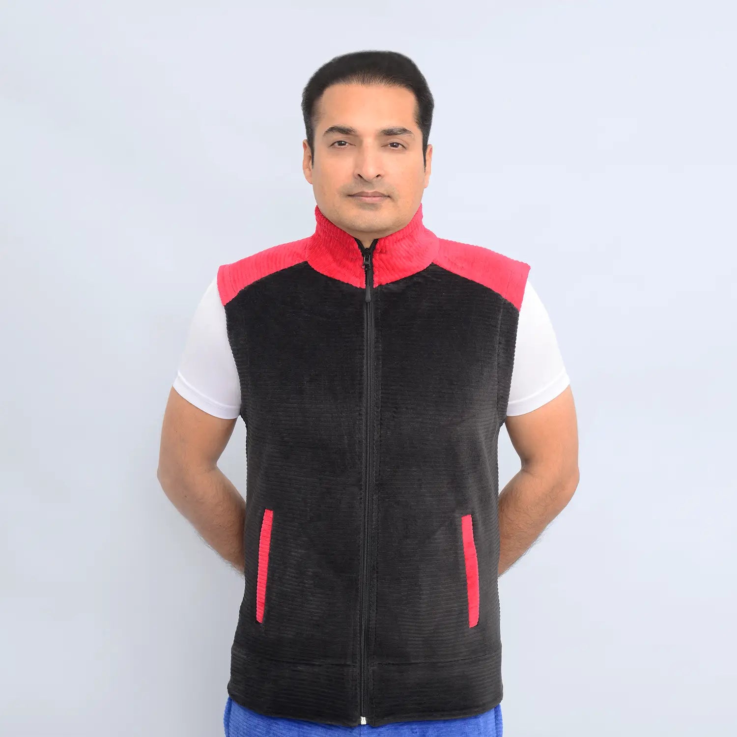 Sleeveless vest jacket men's