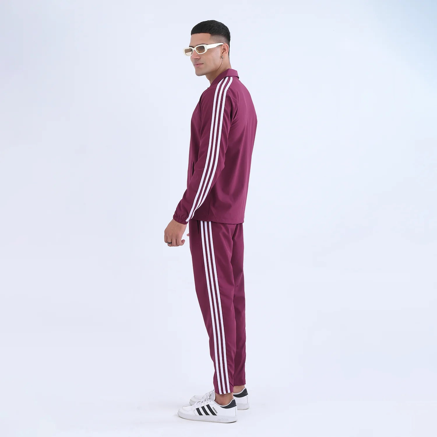 SportyCasual Set Burgundy men Dri-Fit adidas tracksuit pakistan