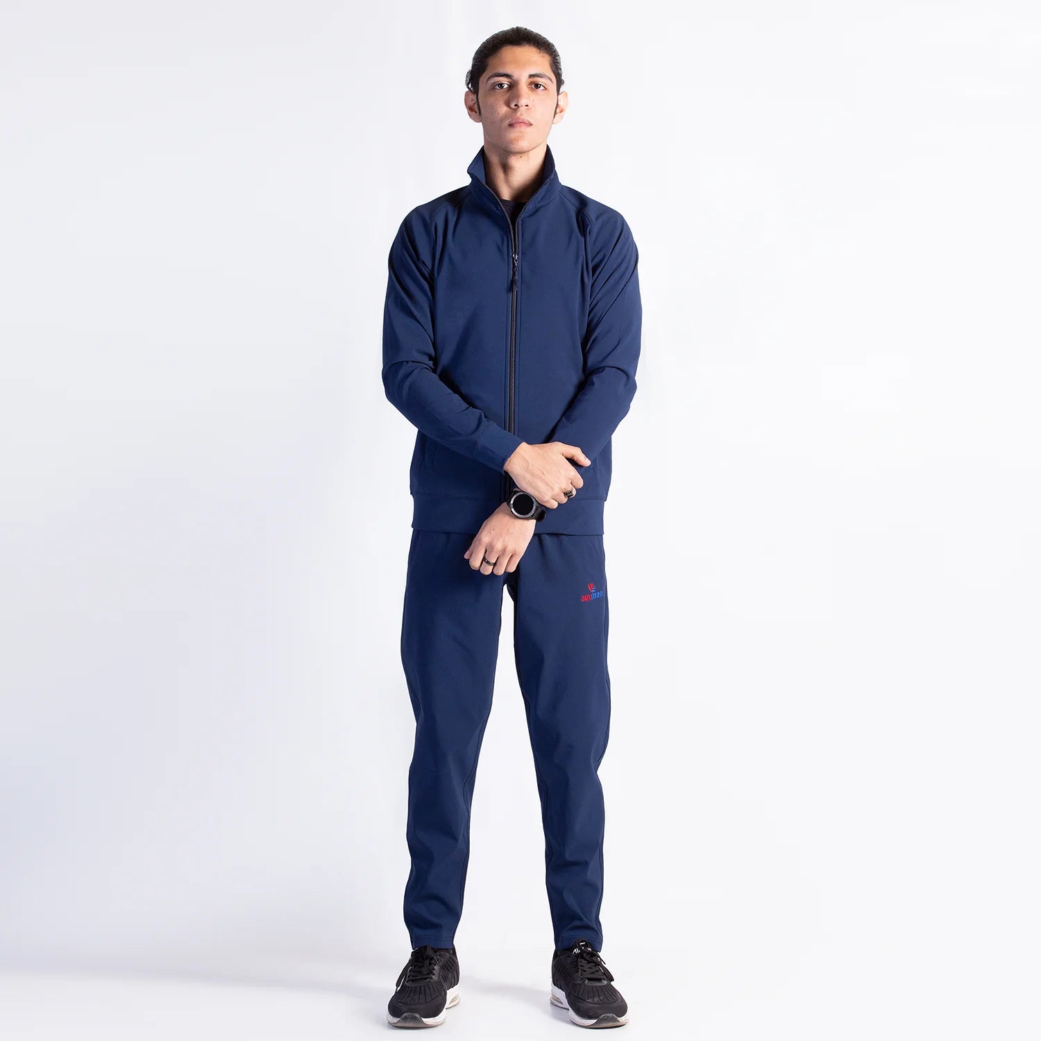 Navy HydroBlend Tracksuit for Men | AUSMAN best gym wear in pakistan