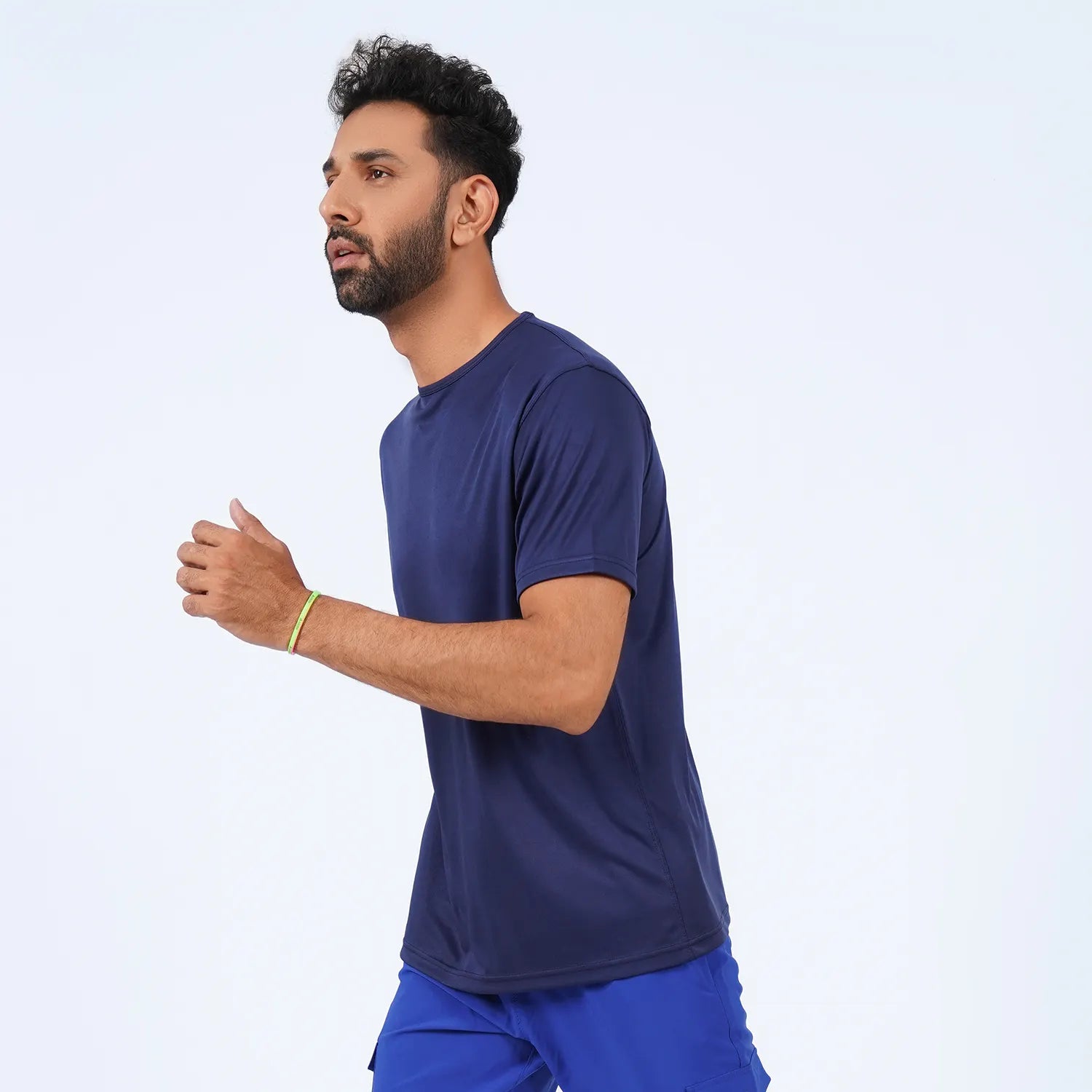AUSMAN AllSport Active T-Shirt in Night Blue for men, breathable sports shirt for gym, running, walking, and casual wear. best t shirts for men in pakistan