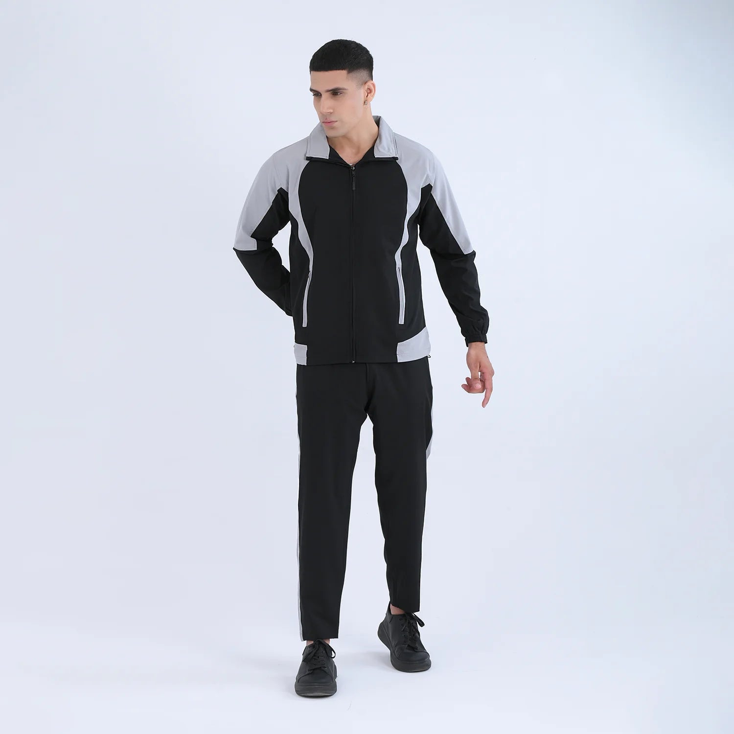 Charcoal Black Active Tracksuit for Men | AUSMAN best track suit for men