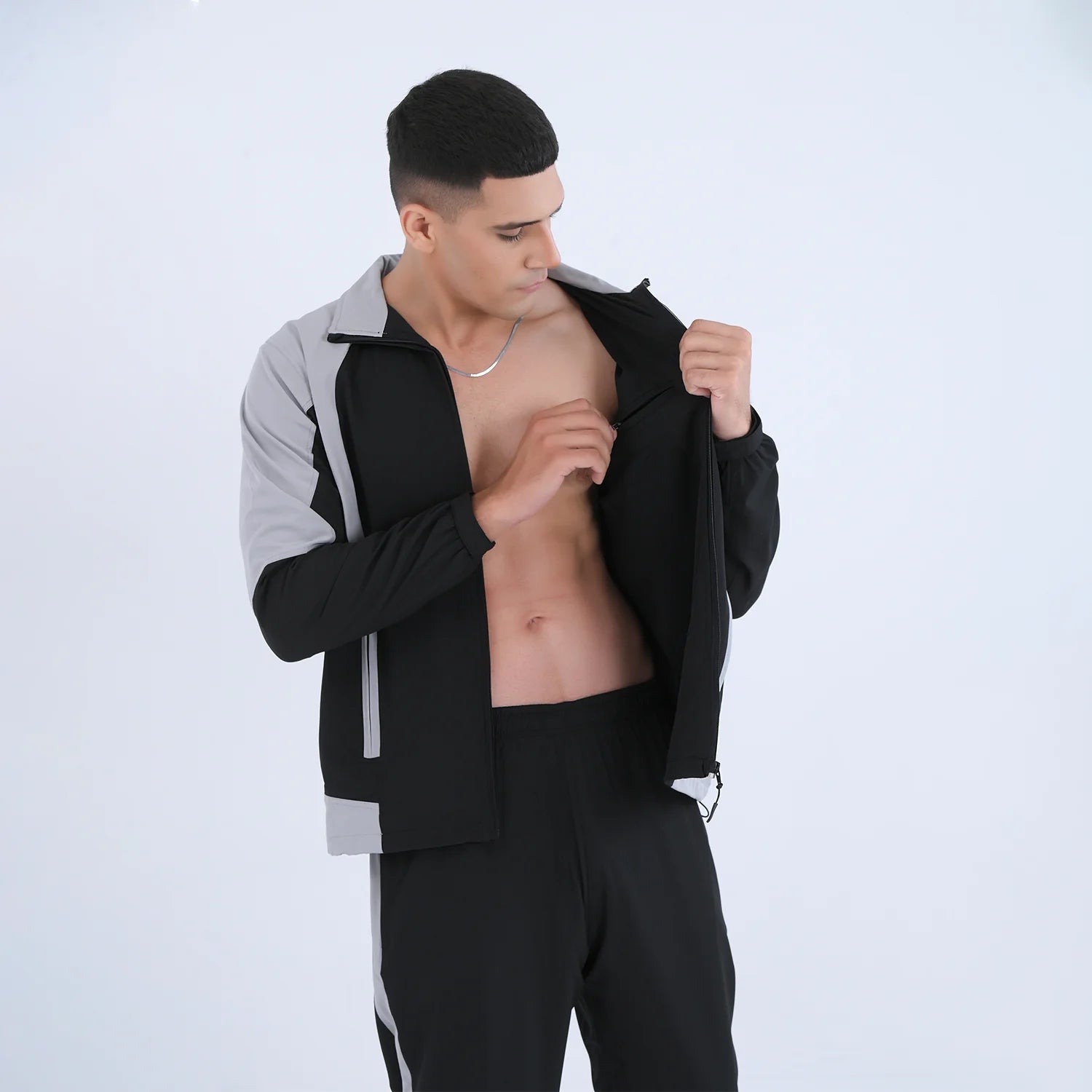 Charcoal Black Active Tracksuit for Men | AUSMAN best tracksuits for men