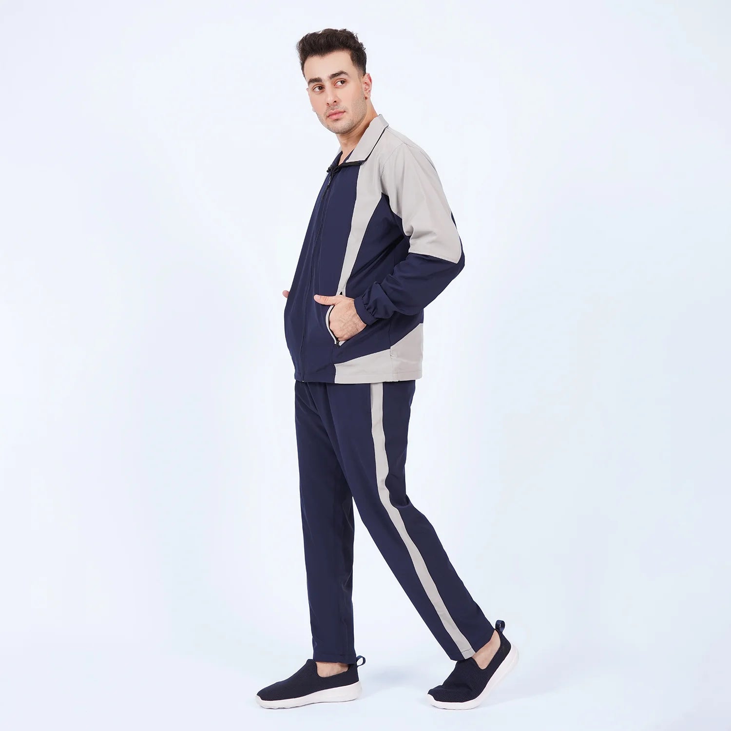 Heather Indigo Active Tracksuit for Men | AUSMAN blue tracksuit