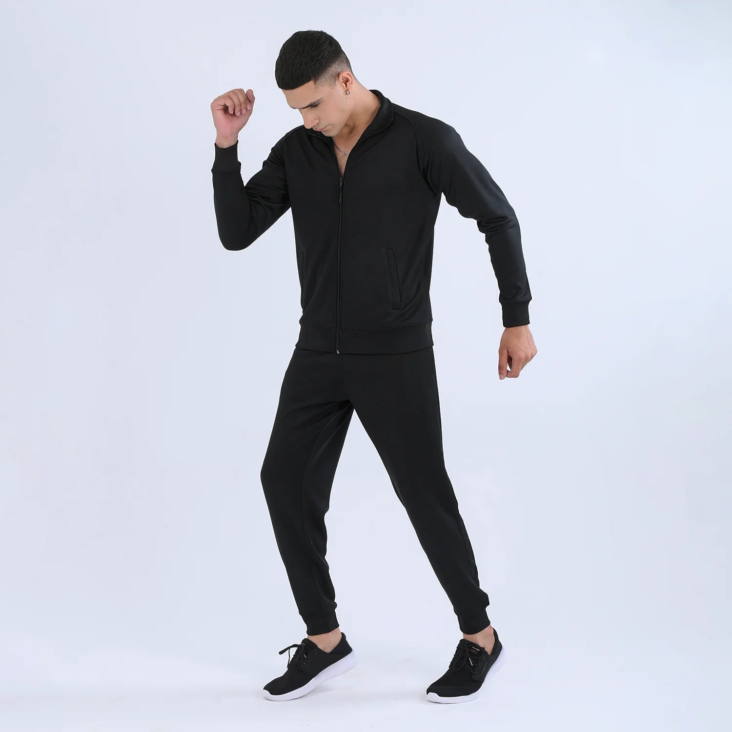 Jet Black CoreMove Tracksuit for Men | AUSMAN Sportswear casual wear dress