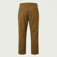 Back view of custom tan performance trousers with welt back pockets by ausman