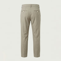 Back view of custom stone thermal performance trousers with welt back pockets by ausman