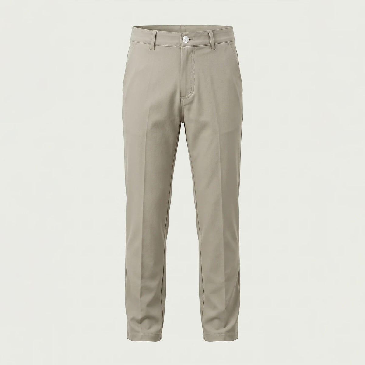 Custom stone thermal performance trousers in brushed micro stretch terry, made by ausman Pakistan
