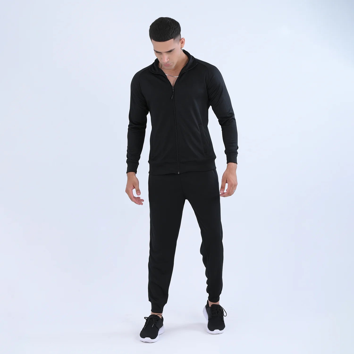 Eerie Black Greyline Tracksuit for Men | AUSMAN dri fit tracksuit