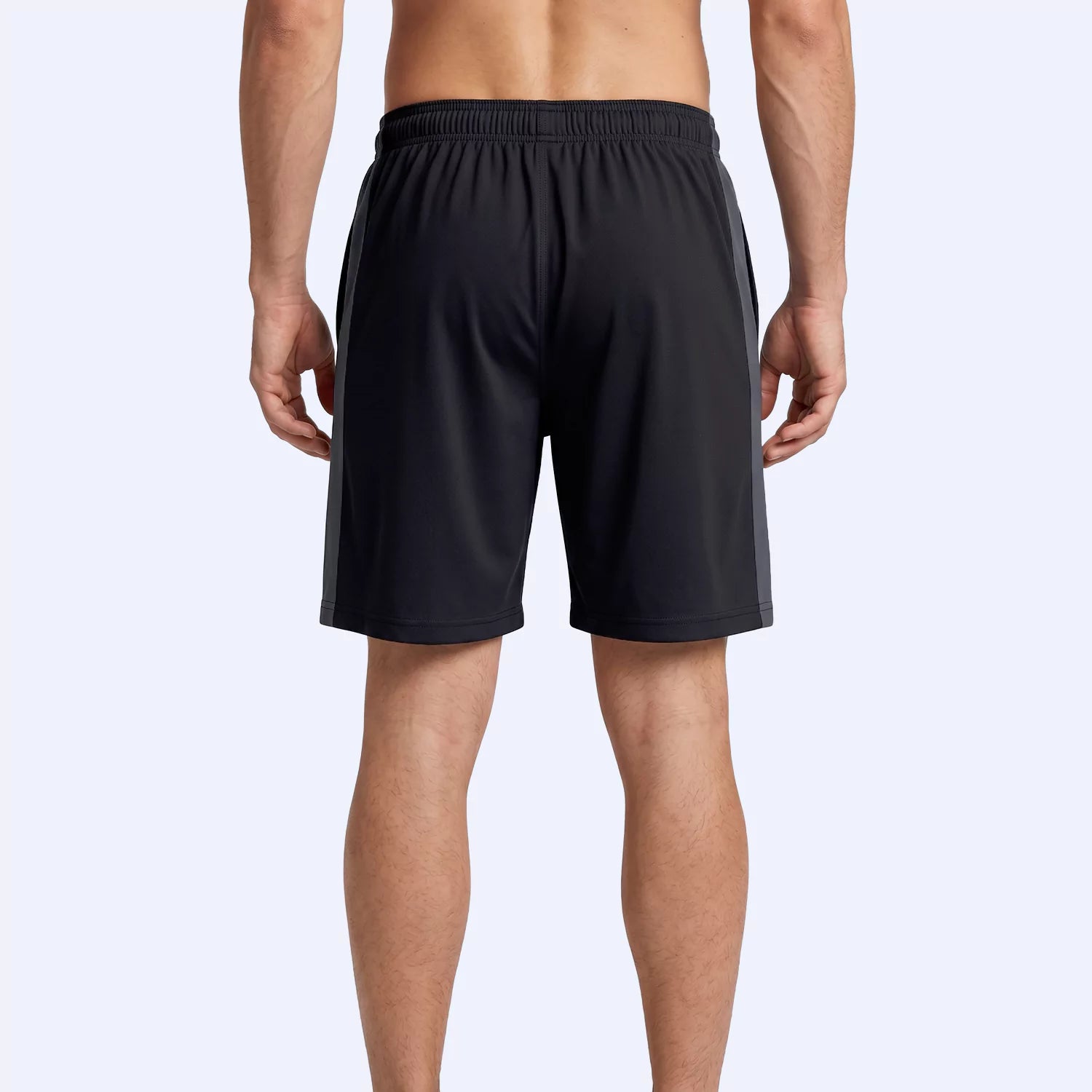 Back view of the Flex Panel Shorts for men with a knee-length straight cut

