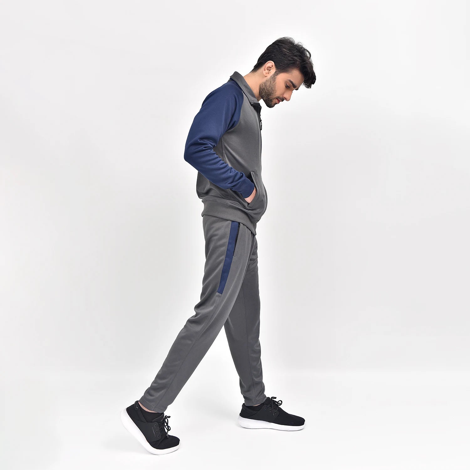 Charcoal Navy DriMove Tracksuit for Men | AUSMAN high quality tracksuit manufacturer