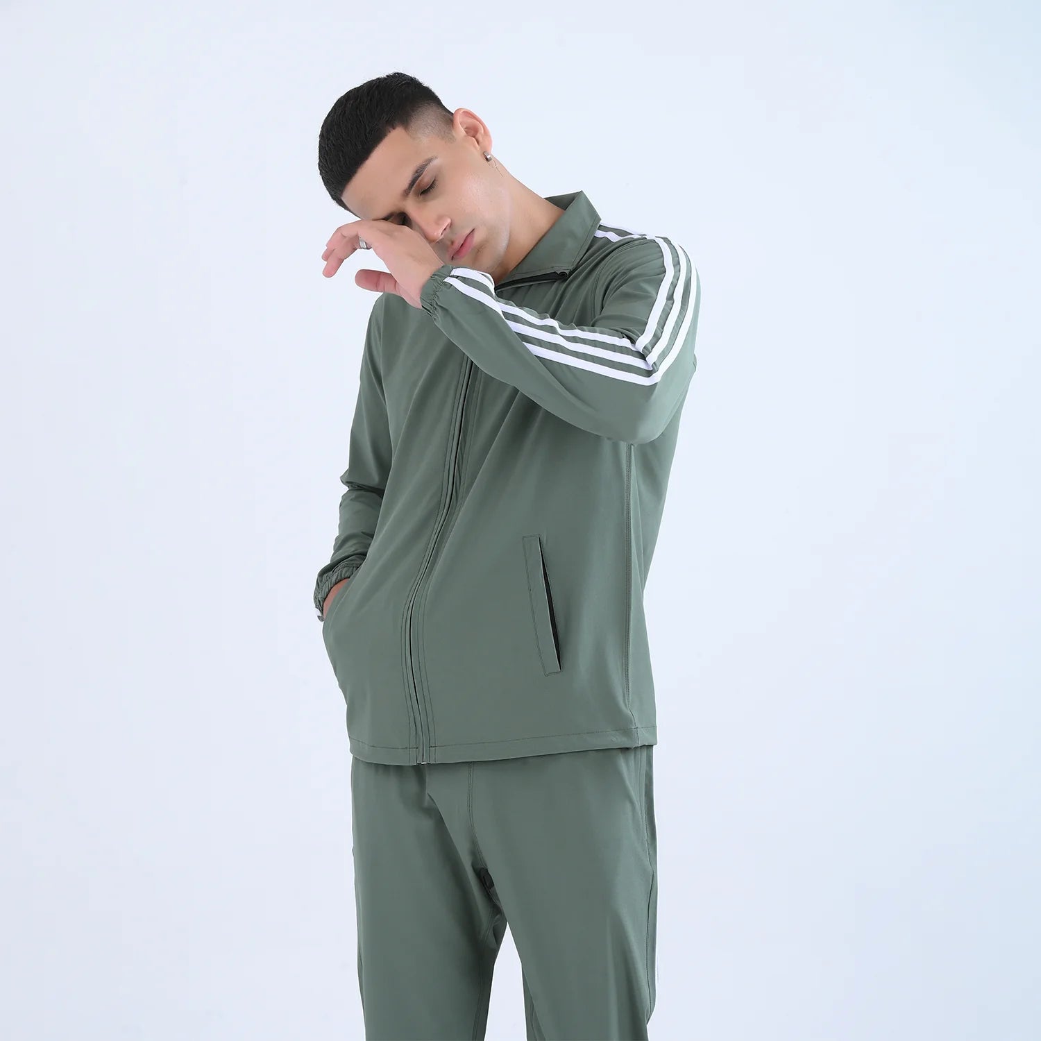 SportyCasual Set Sage Green men Dri-Fit tracksuit Pakistan jako tracksuit price in pakistan