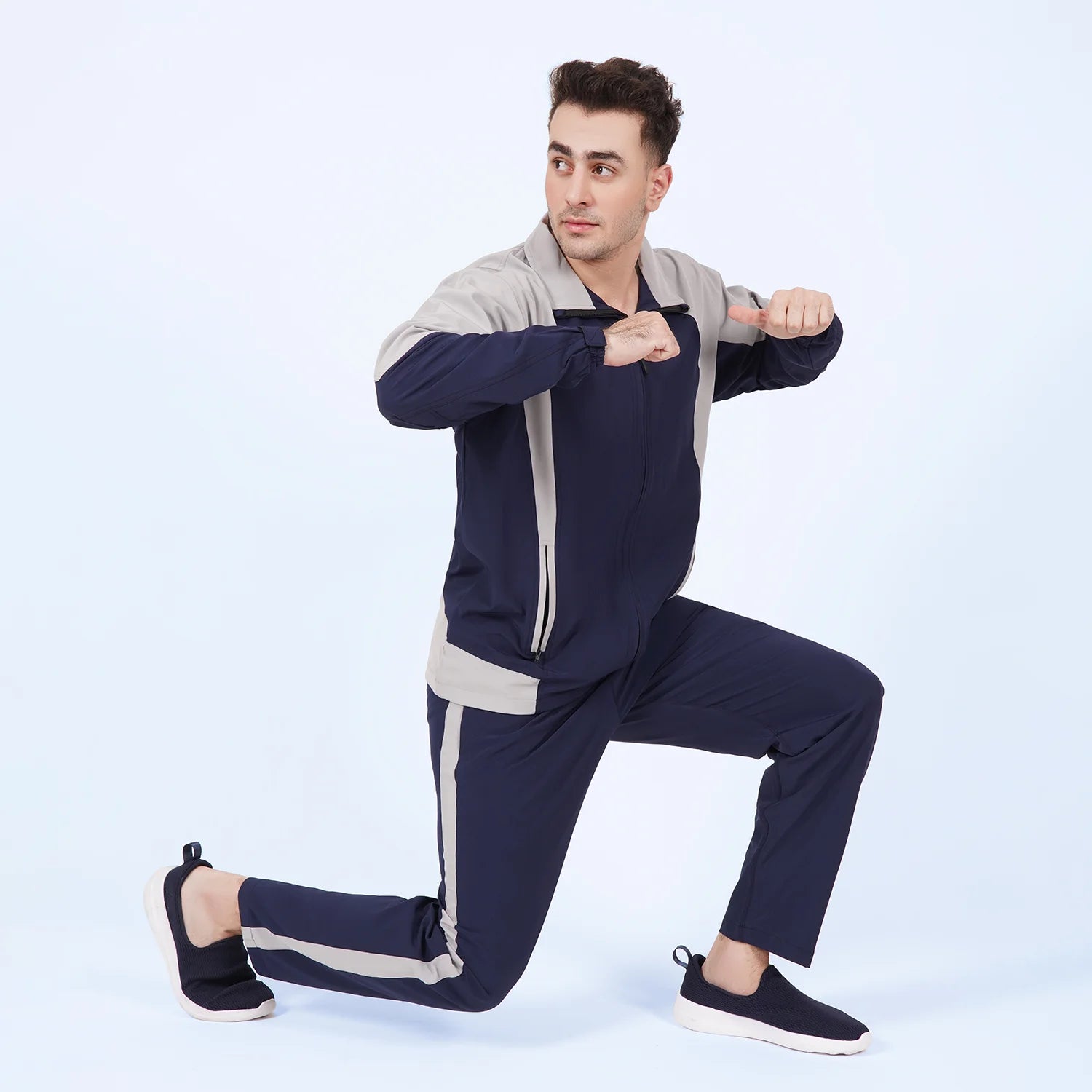 Heather Indigo Active Tracksuit for Men | AUSMAN jogging suits for men