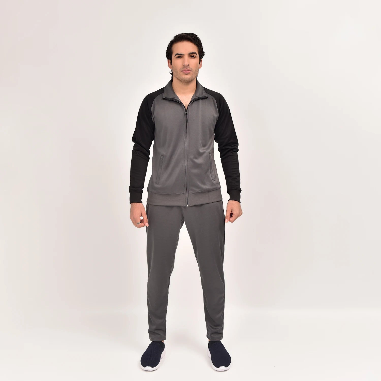 Charcoal Black DriMove Tracksuit for Men | AUSMAN mens grey nike tracksuit