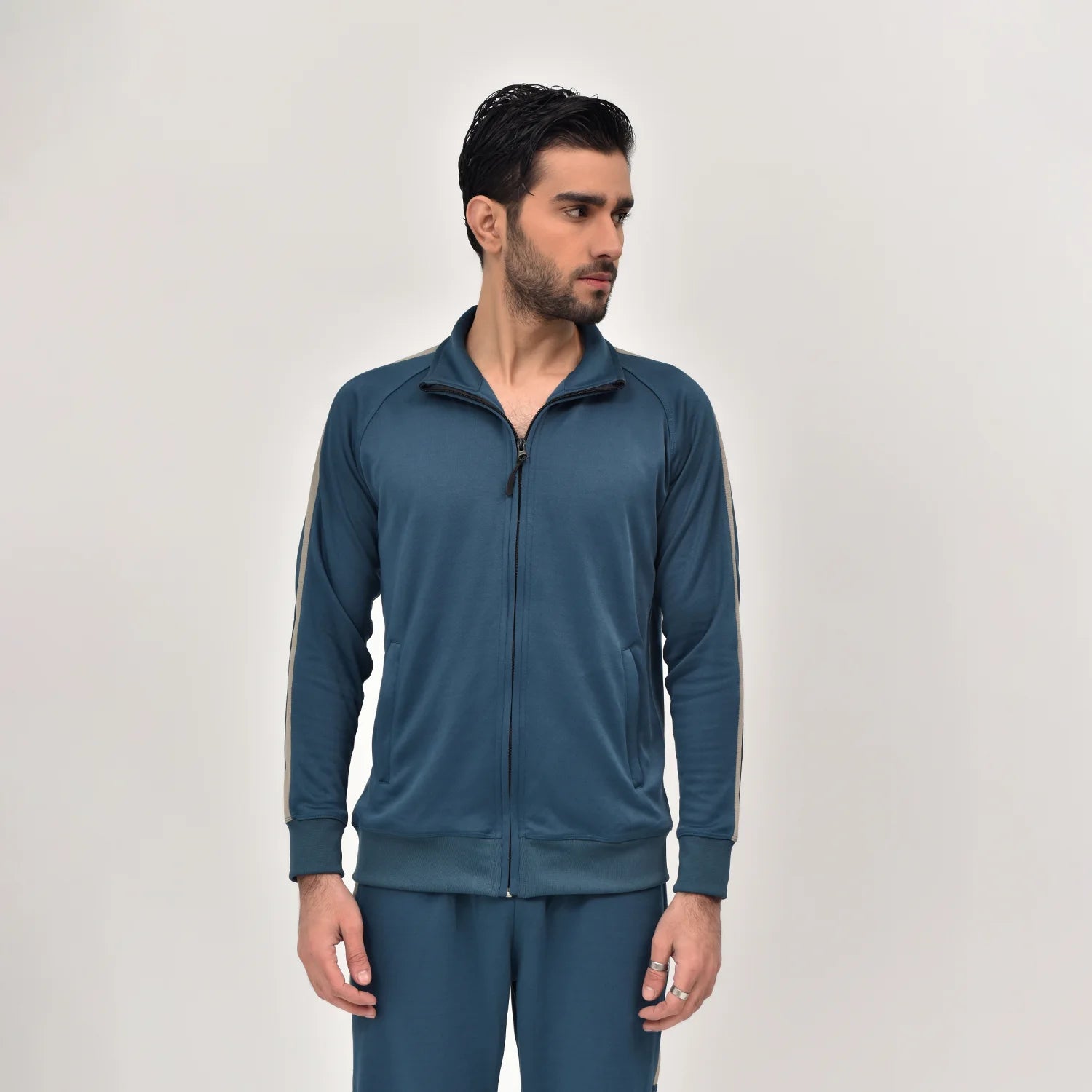 Marine Beige Urban Tracksuit for Men | AUSMAN mens dri fit tracksuit