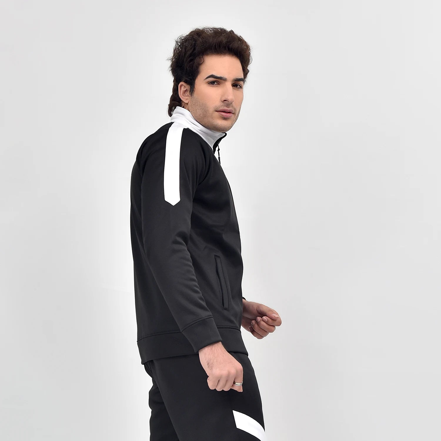 Jet Black CosmoFleece Tracksuit for Men | AUSMAN mens tracksuit for winter