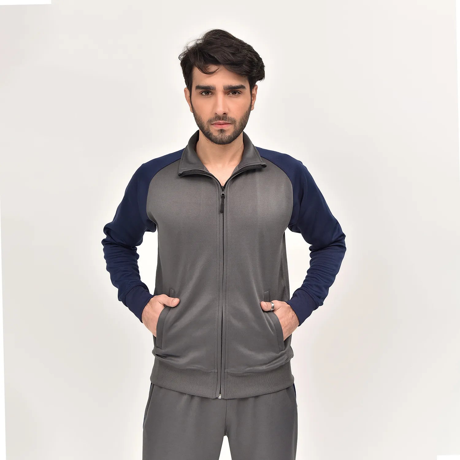 Charcoal Navy DriMove Tracksuit for Men | AUSMAN mens tracksuit set sale