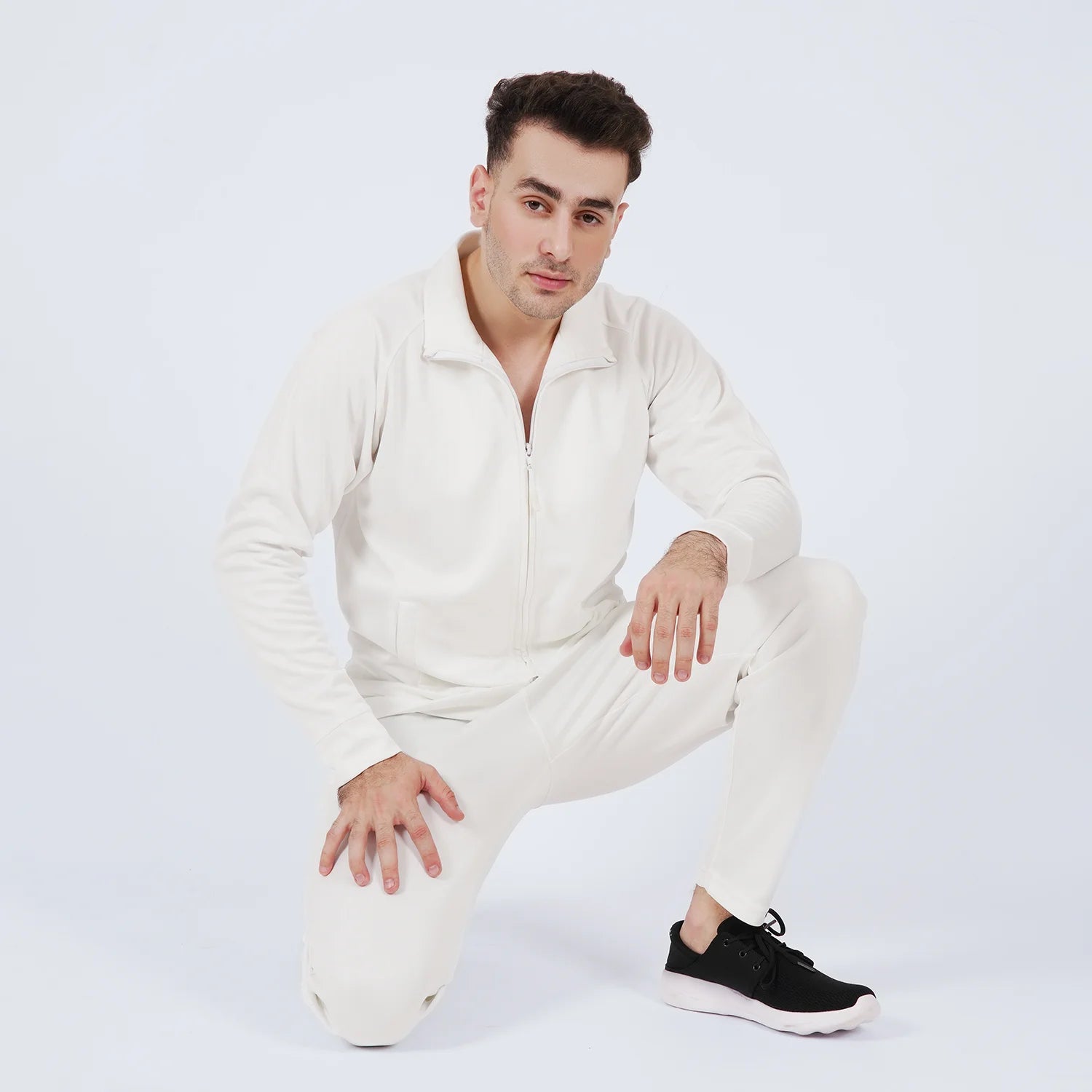 White CoreMove Tracksuit for Men | AUSMAN dri fit tracksuit