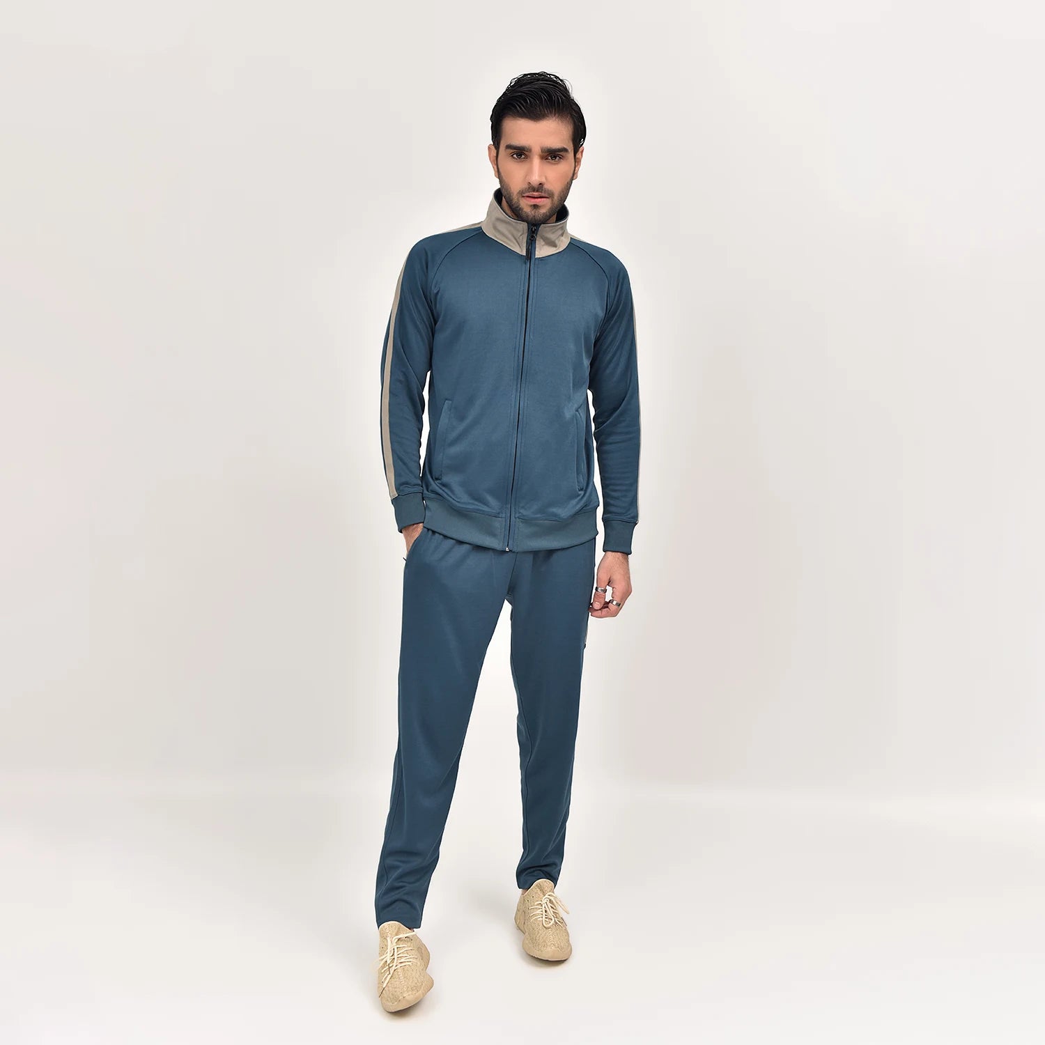 Marine Beige Urban Tracksuit for Men | AUSMAN running tracksuit