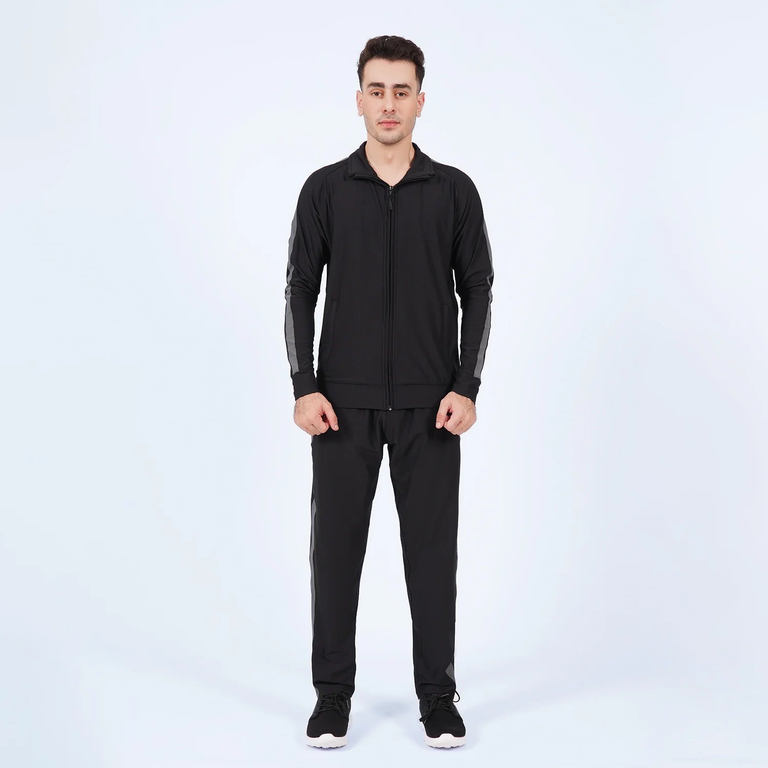 Black Grey JogFlex Tracksuit for Men | AUSMAN track suit pakistan
