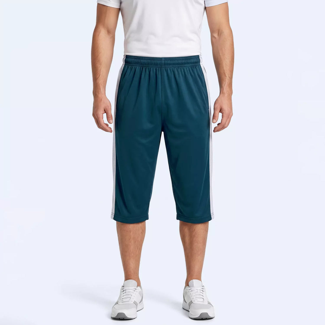 Men's Pace Panel Shorts, front view showing contrast side panels and side pockets
