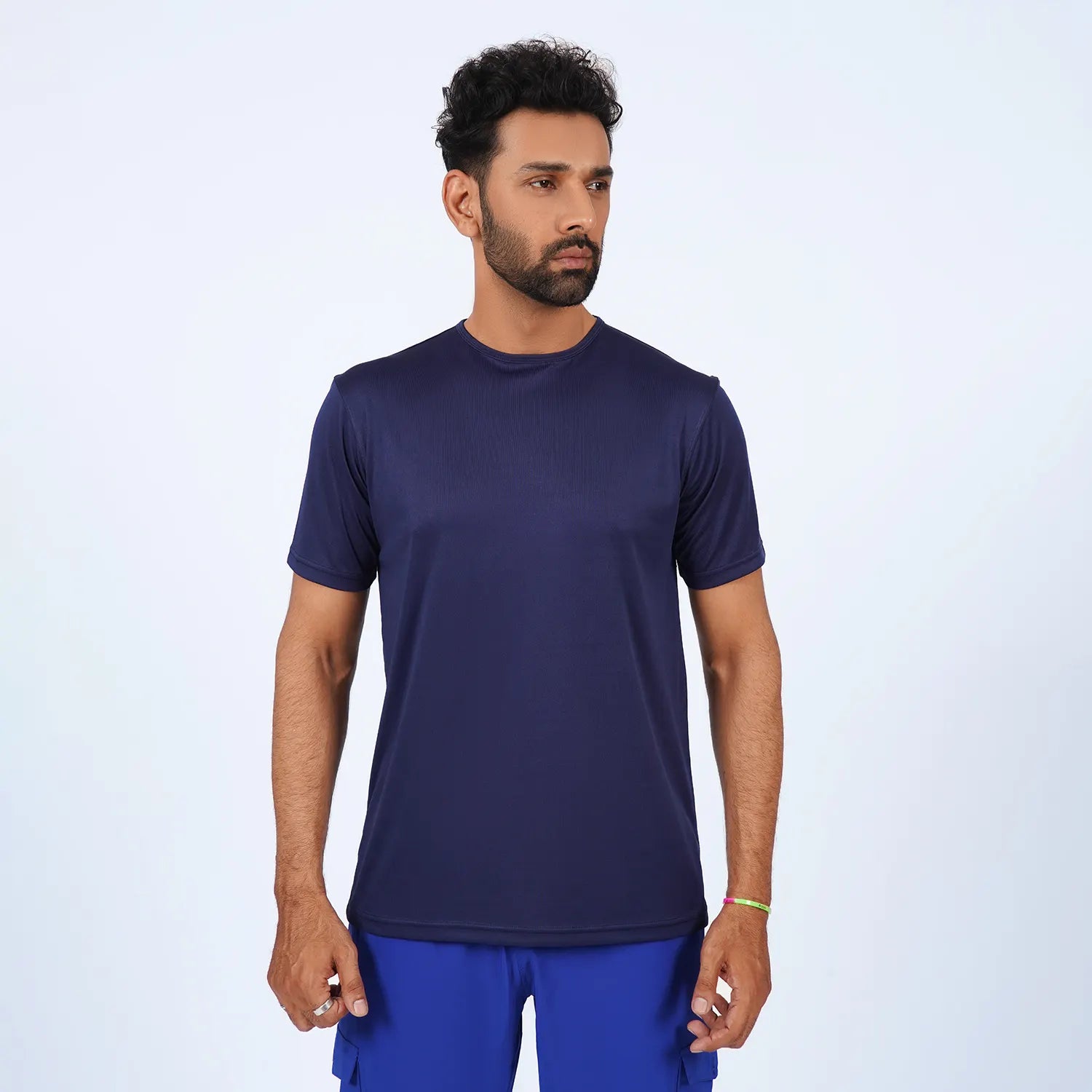AUSMAN AllSport Active T-Shirt in Night Blue for men, breathable sports shirt for gym, running, walking, and casual wear. pakistan new shirts