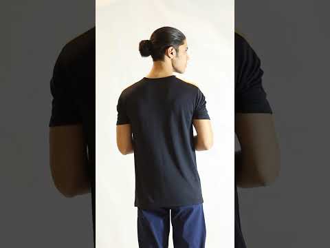 deep blue All-Sport  side tape tee