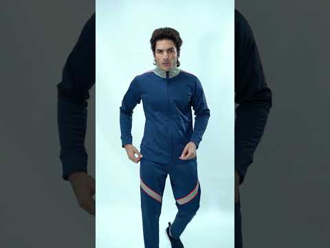 Indigo Ivory FleeceMotion Tracksuit for Men | AUSMAN