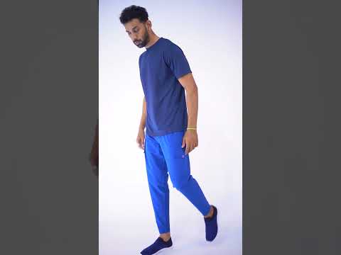 AUSMAN AllSport Active T-Shirt in Night Blue for men, breathable sports shirt for gym, running, walking, and casual wear.
