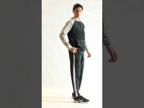 Black Grey StreetFit Hoodie Tracksuit for Men | AUSMAN