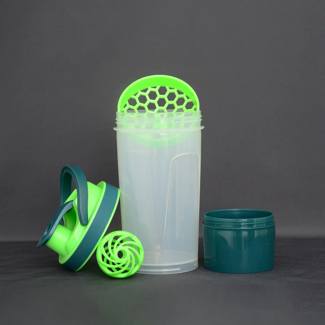 shaker bottle with storage