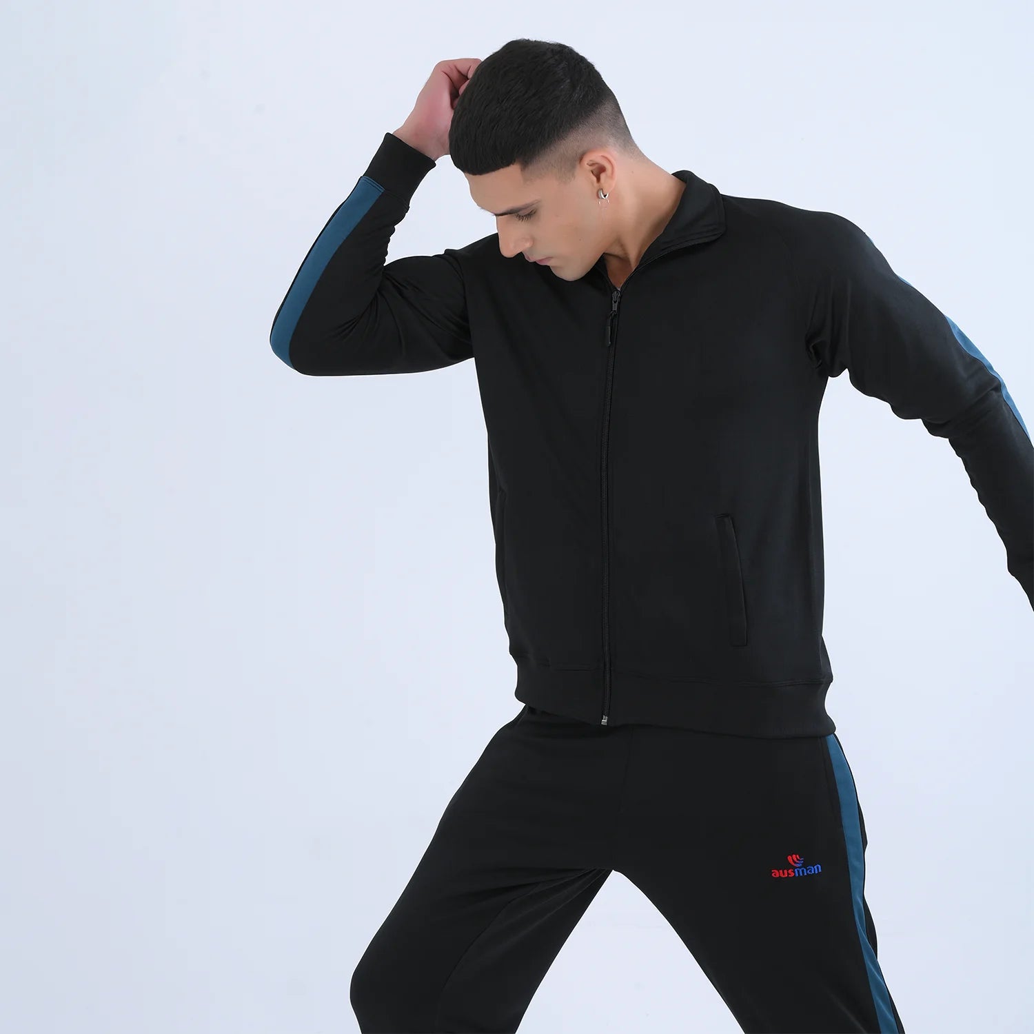 Black Performance Set Tracksuit | AUSMAN sports shopping near me