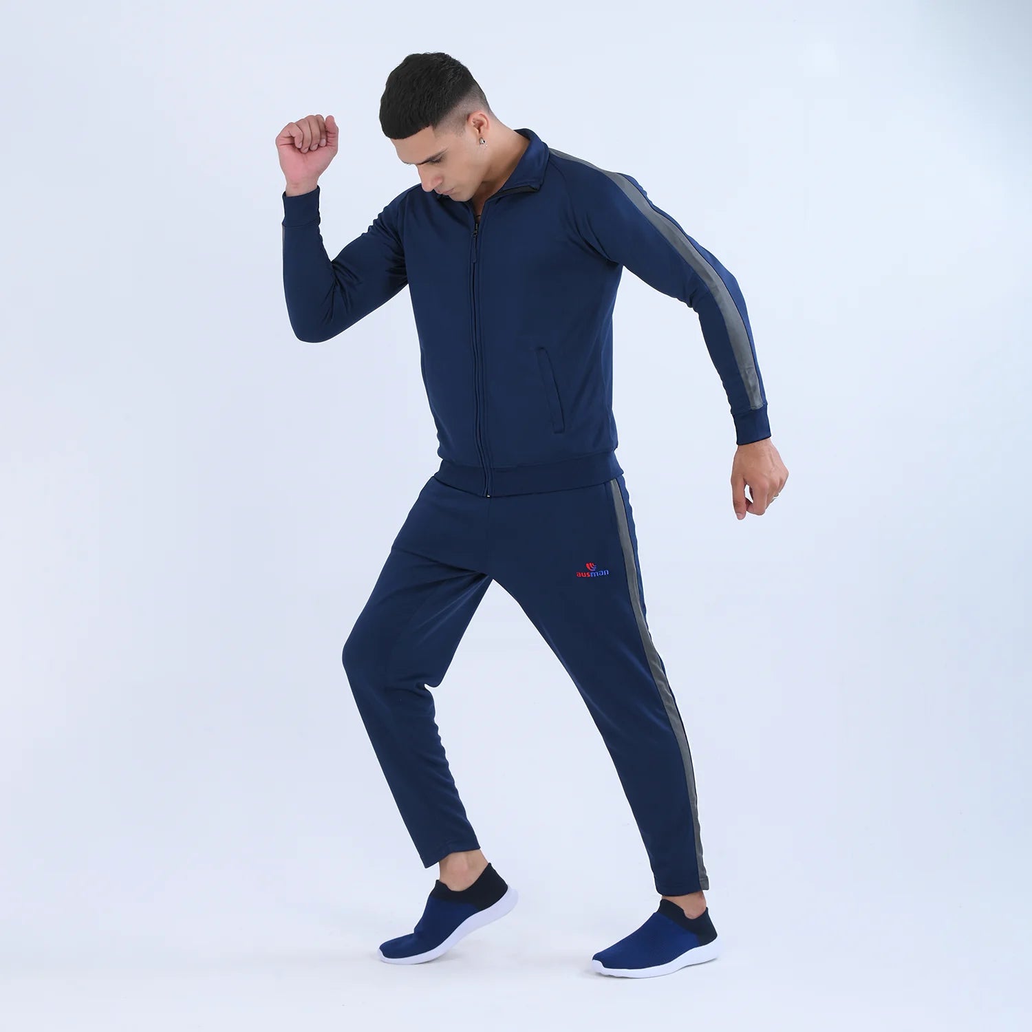 French Navy Performance Set Tracksuit | AUSMAN summer tracksuit for men