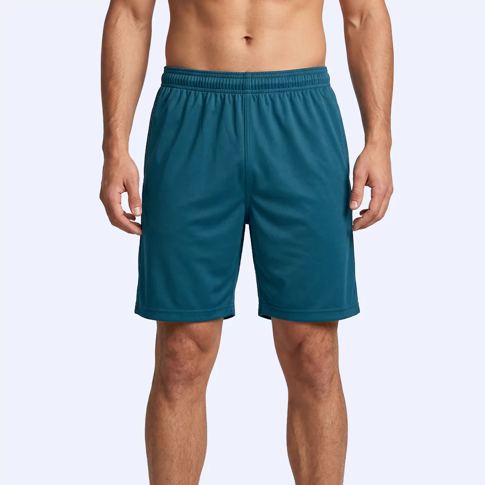Swift Shorts, front view showing the regular fit and drawstring waist