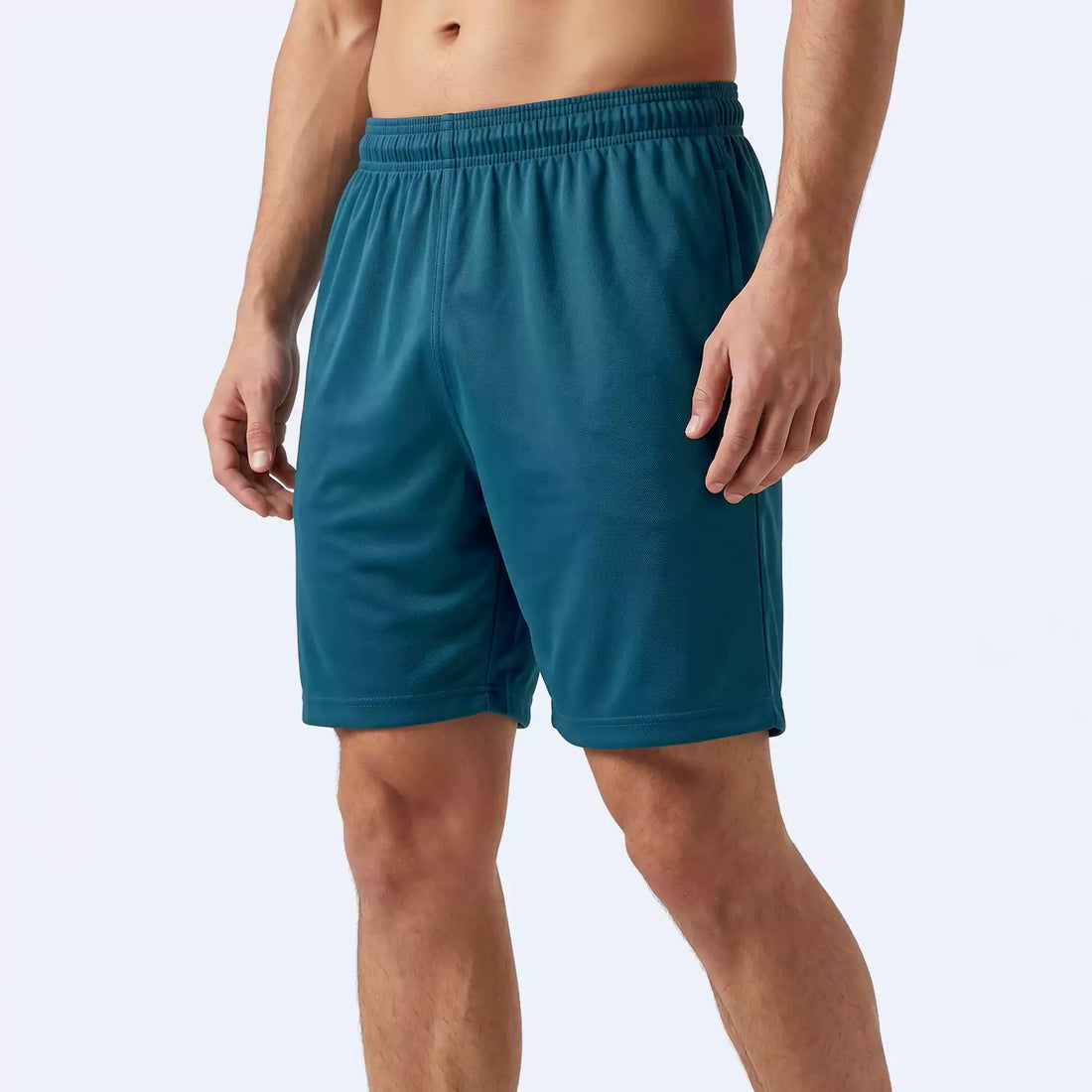 Swift Shorts, front view showing the regular fit and drawstring waist