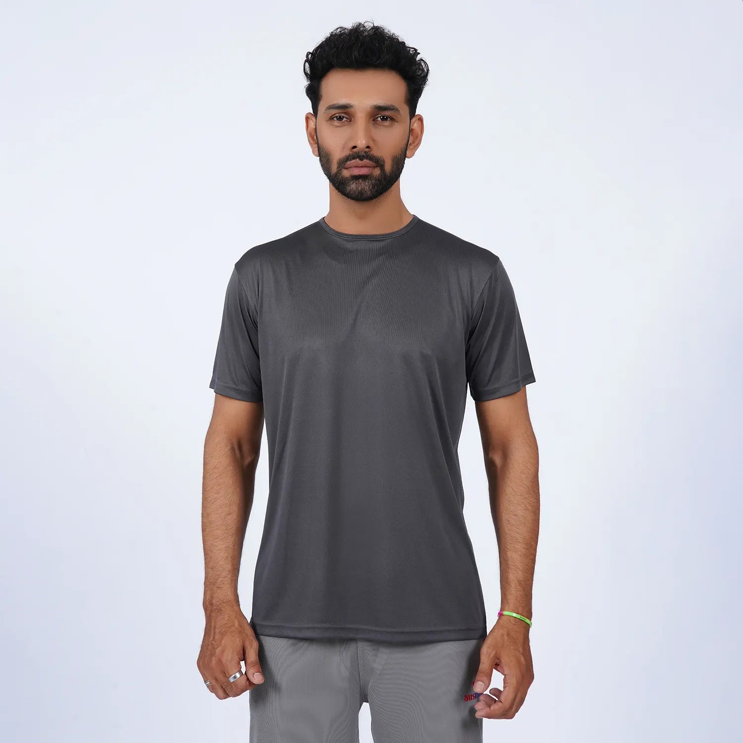 AUSMAN AllSport Active T-Shirt in Grey for men, breathable activewear shirt for gym, walking, running, and casual wear. t shirts made in pakistan