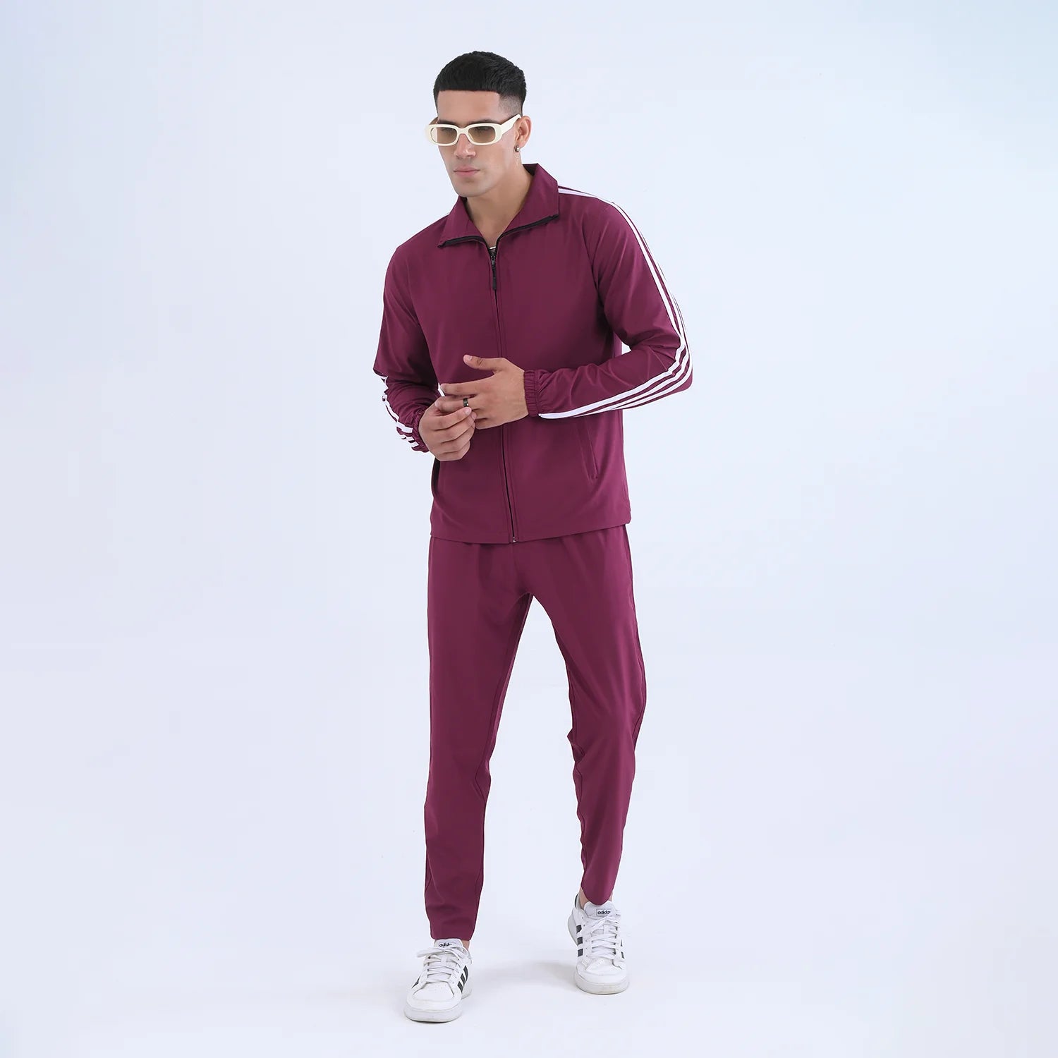 SportyCasual Set Burgundy men Dri-Fit tracksuit price in pakistan