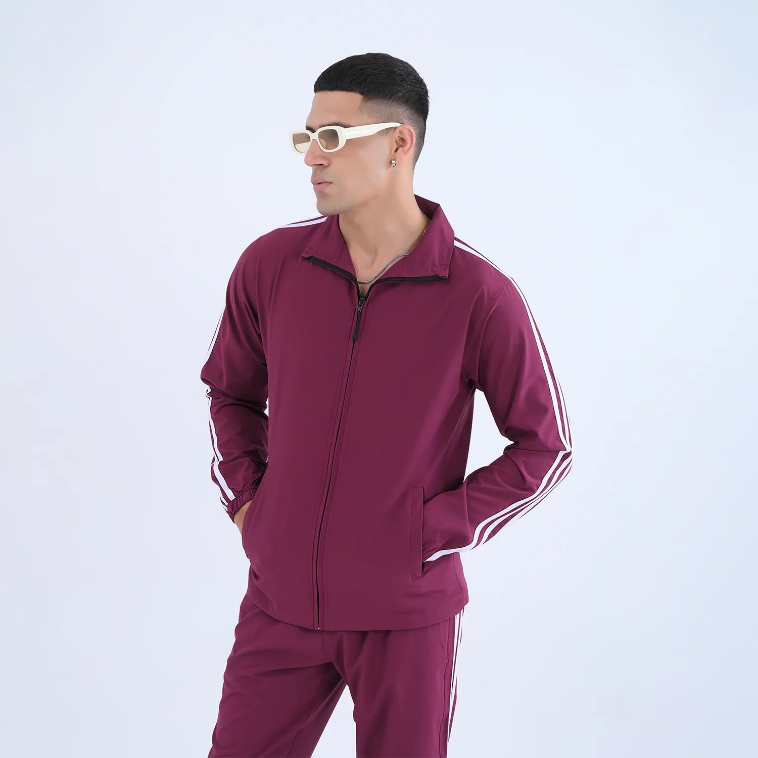 SportyCasual Set Burgundy Dri-Fit tracksuit for mens in pakistan