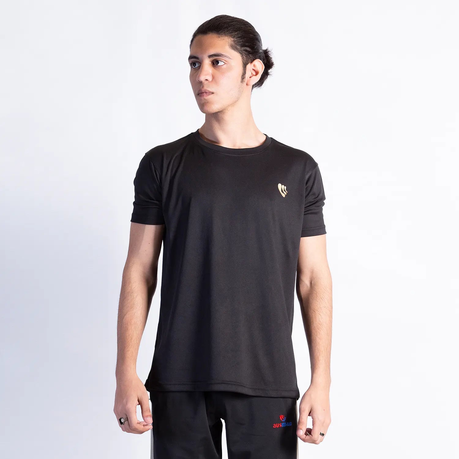 AUSMAN AllSport Active T-Shirt in Black for men, breathable sports shirt for gym, running, walking, and casual wear. shirt price in pakistan