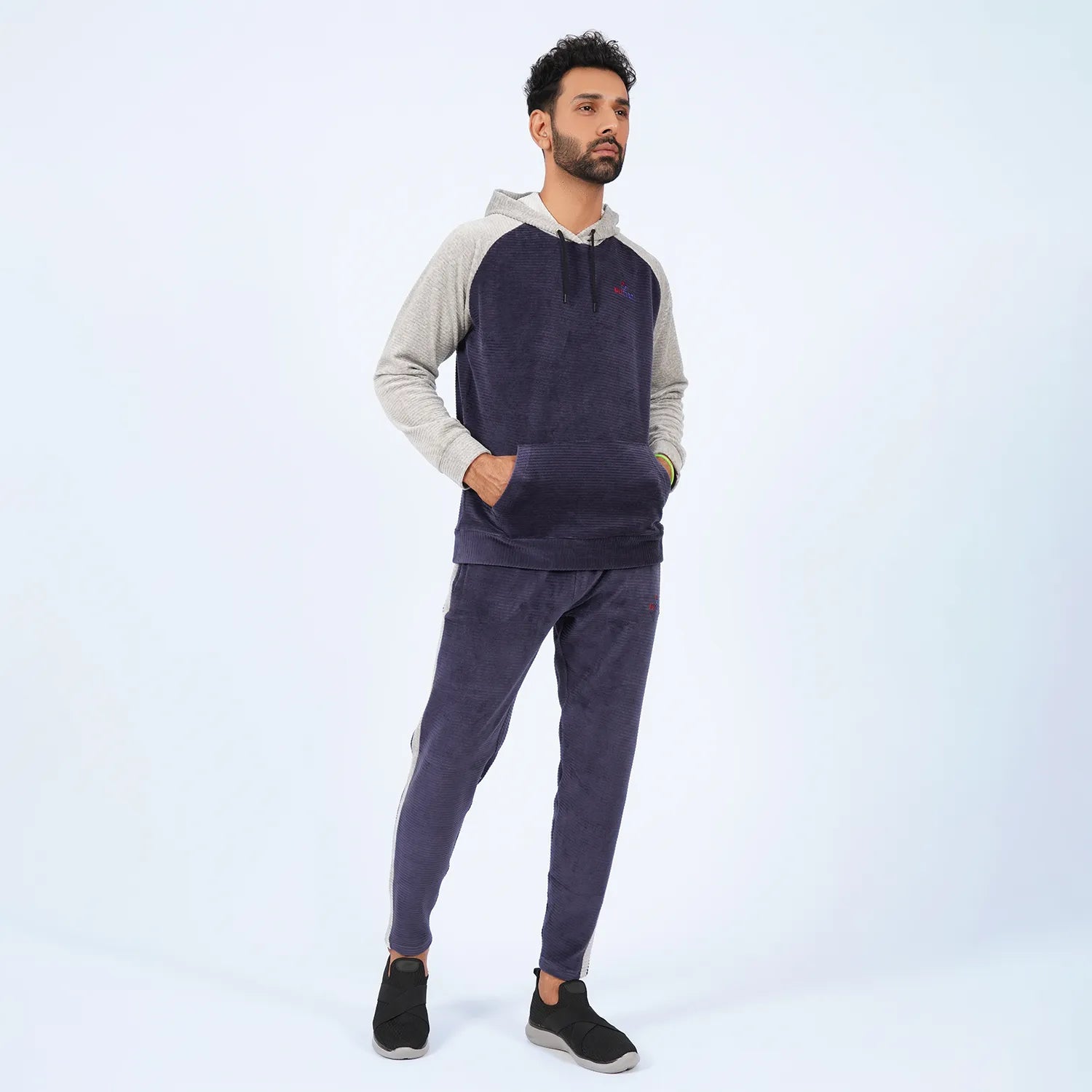 Heather Indigo StreetFit Hoodie Tracksuit for Men | AUSMAN winter tracksuit in pakistan