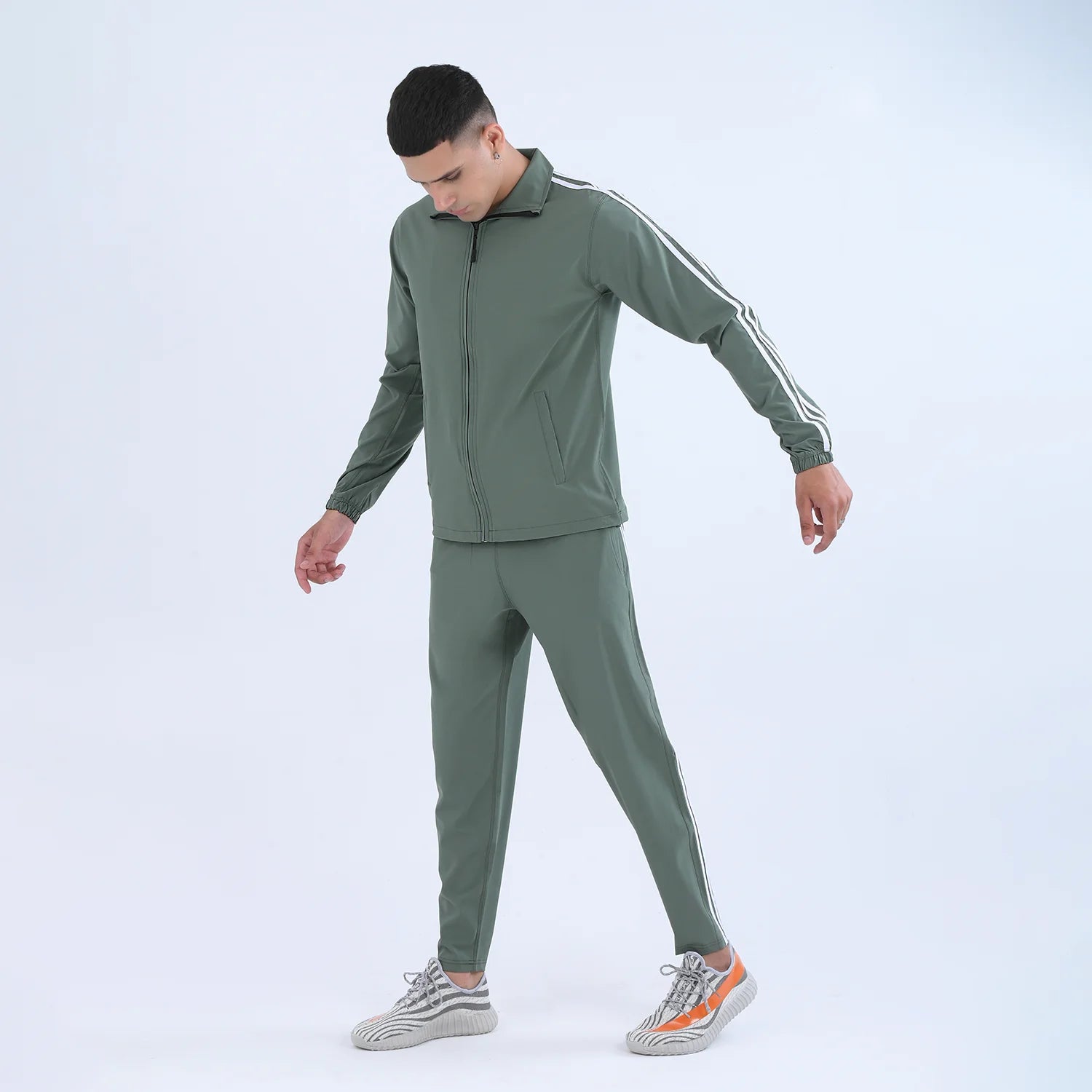 SportyCasual Set Sage Green men Dri-Fit tracksuit Pakistan winter tracksuit mens pakistan
