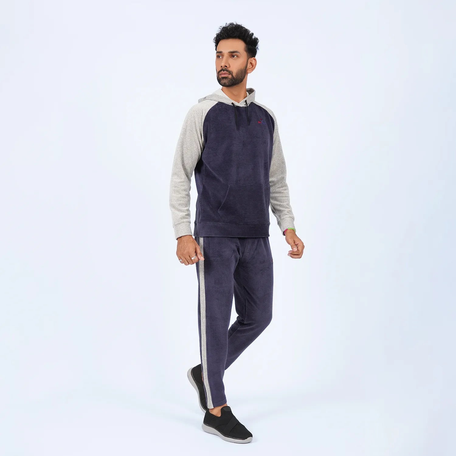 Heather Indigo StreetFit Hoodie Tracksuit for Men | AUSMAN winter tracksuit mens pakistan