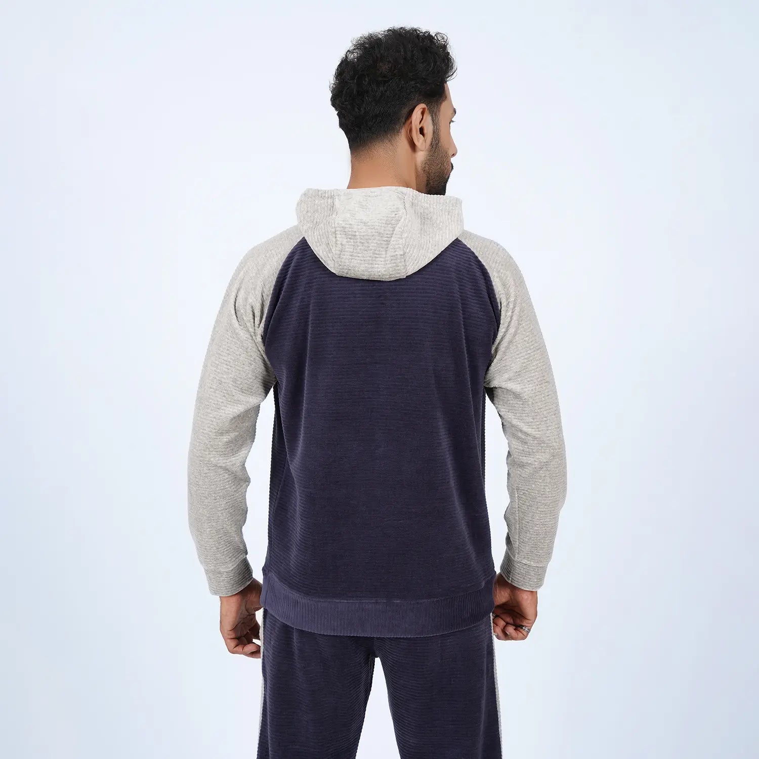 Heather Indigo StreetFit Hoodie Tracksuit for Men | AUSMAN winter tracksuit online pakistan