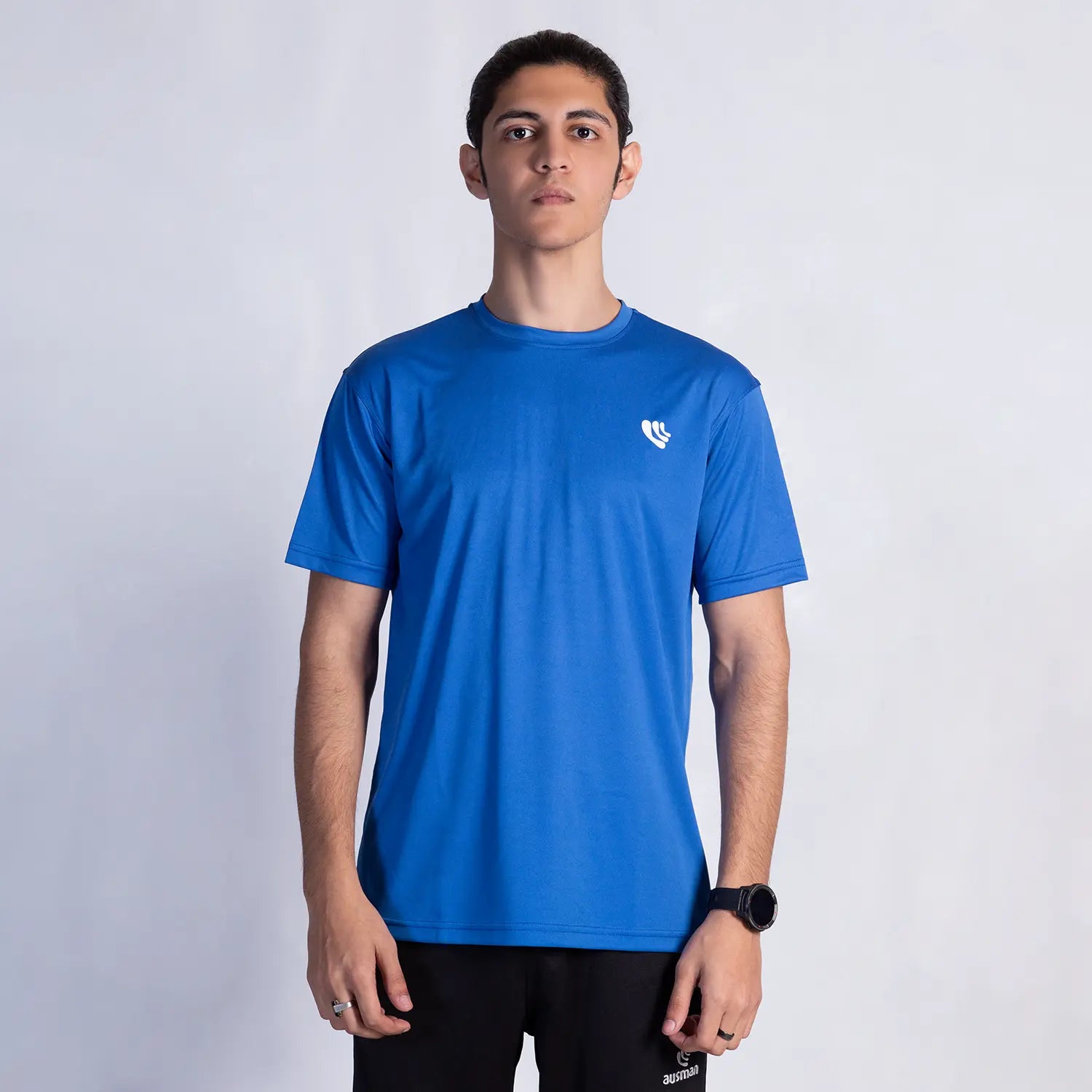 AUSMAN AllSport Active T-Shirt in Cobalt for men, breathable sports shirt for gym, running, and casual wear. xxl t shirts online pakistan