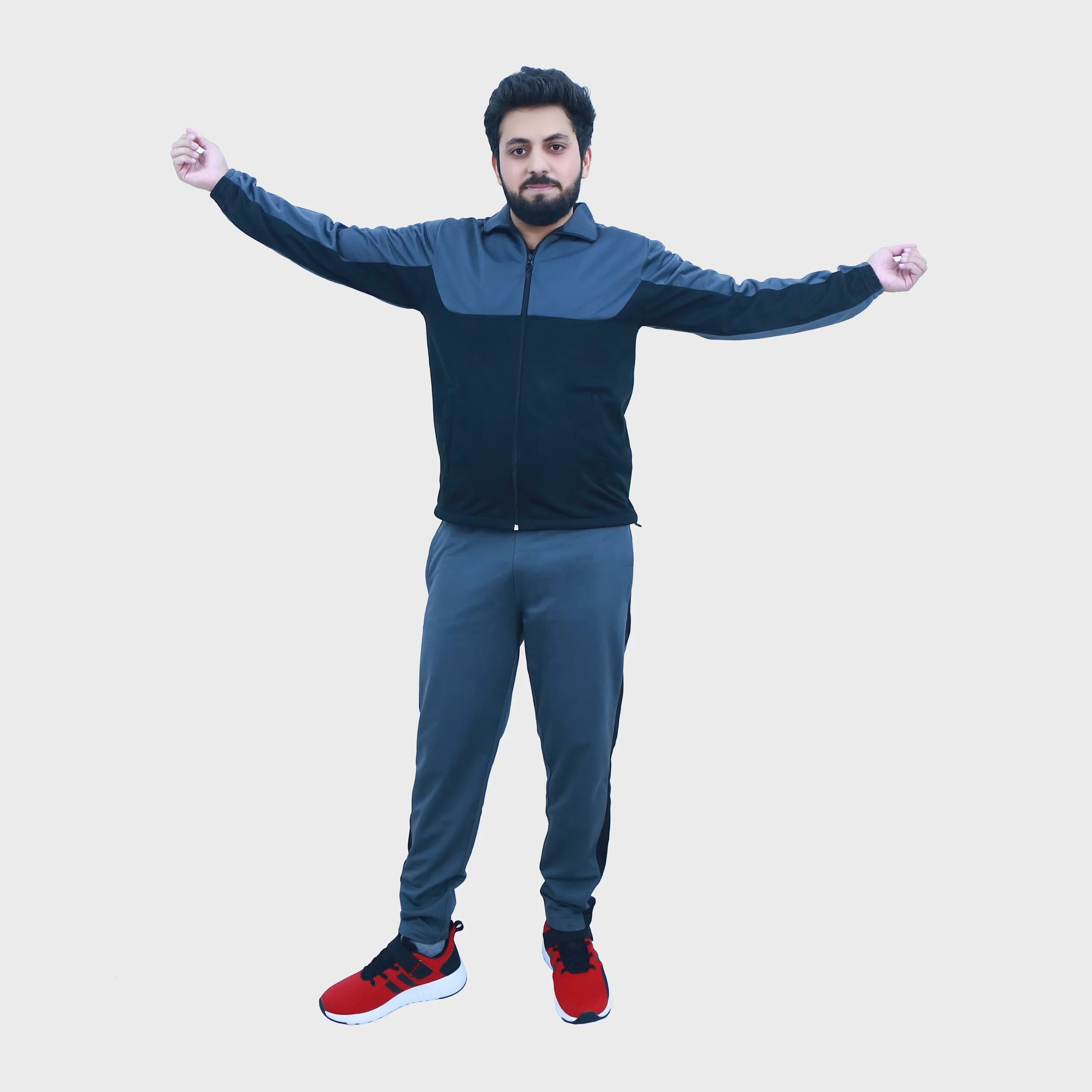 Black Blue Motion Tracksuit for Men | AUSMAN tracksuit pakistan price