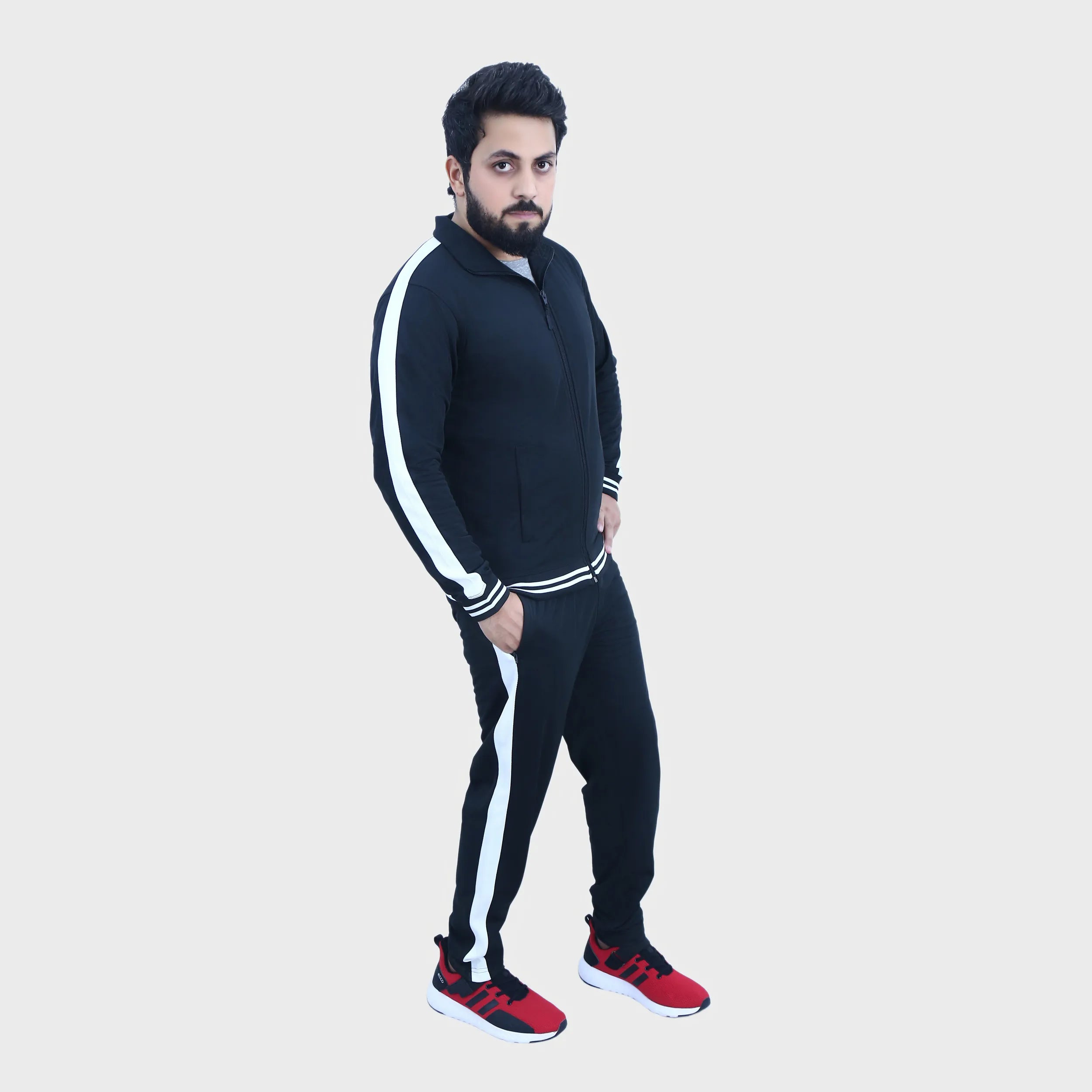 Black White Motion Tracksuit for Men | AUSMAN tracksuit pakistan