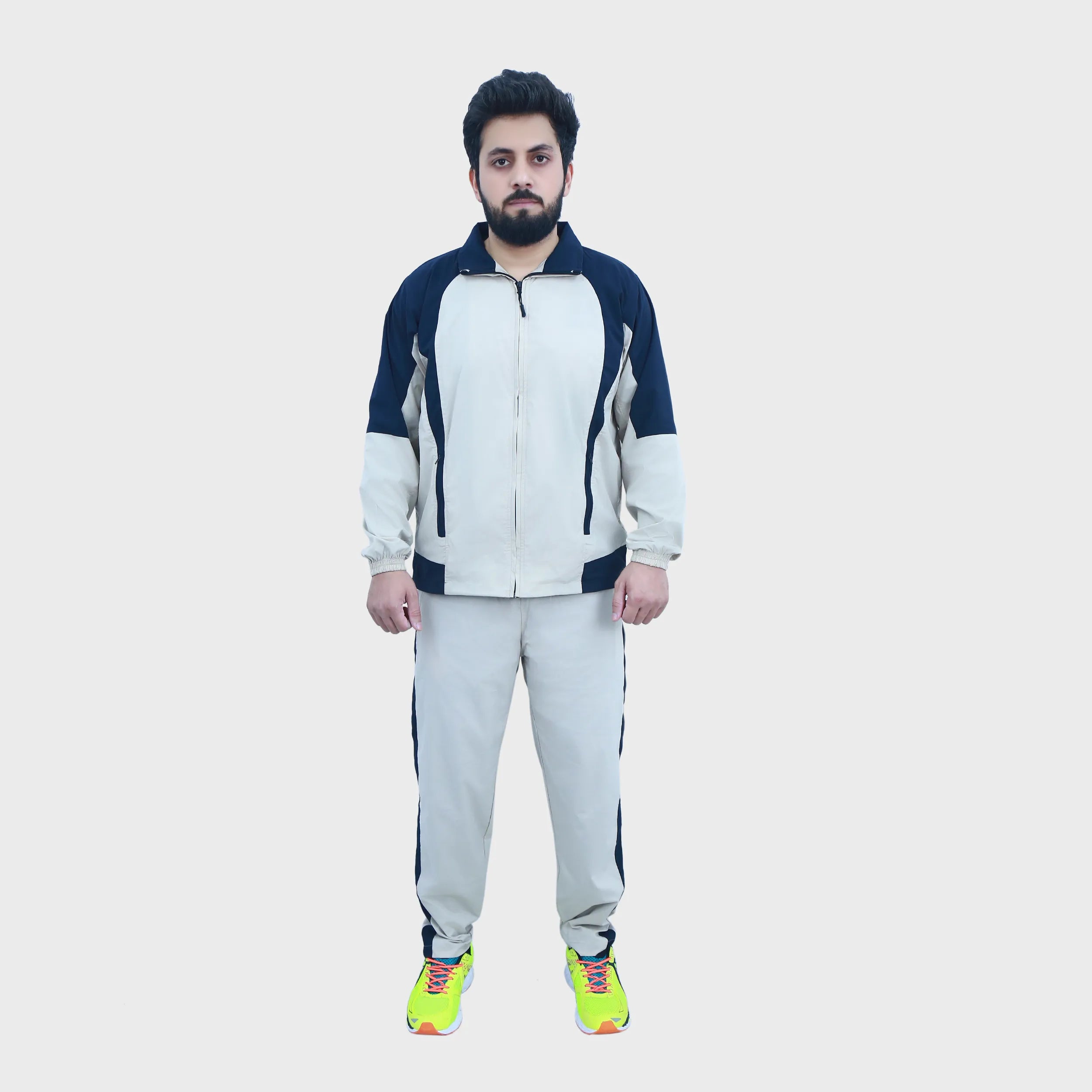 Ivory Navy Active Tracksuit for Men | AUSMAN best quality tracksuit pakistan