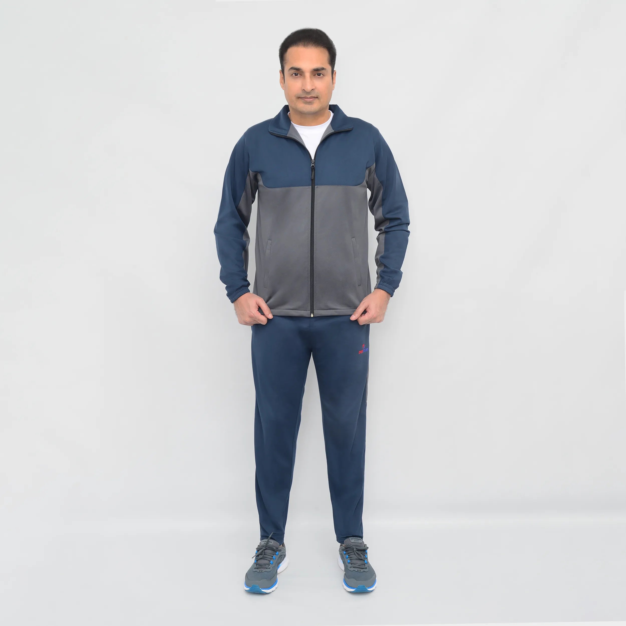 Grey Navy Motion Tracksuit for Men | AUSMAN winter tracksuit mens pakistan